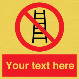 Custom No Ladders Sign